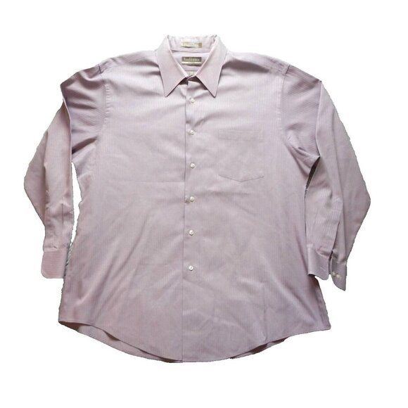 Van Heusen Shirt‎ Adult 17.5 34/35 Extra Large Fitted Wrinkle Free Dress Mens - Picture 1 of 9
